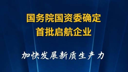 快報｜國務(wù)院國資委確定首批啟航企業(yè) 加快發(fā)展新質(zhì)生產(chǎn)力
