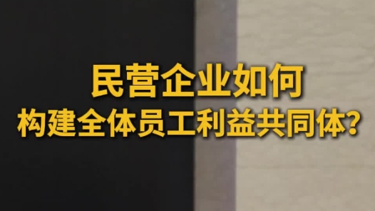 深化“產(chǎn)改”新聞發(fā)布會｜民營企業(yè)如何構建員工利益共同體？