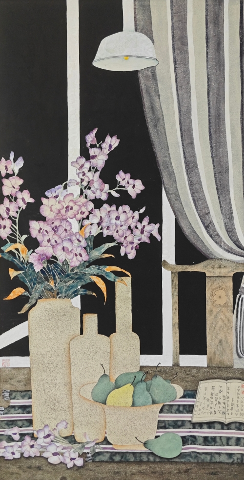 48-董彥君-晉能控股煤業(yè)集團(tuán)-古韻-國畫-138X69cm-外框尺寸-186X75.5CM