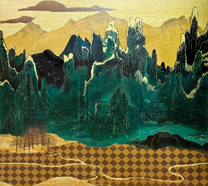 80-吳慧玲-吳海風-中國石油化工集團有限公司-家山-版畫-118×140cm
