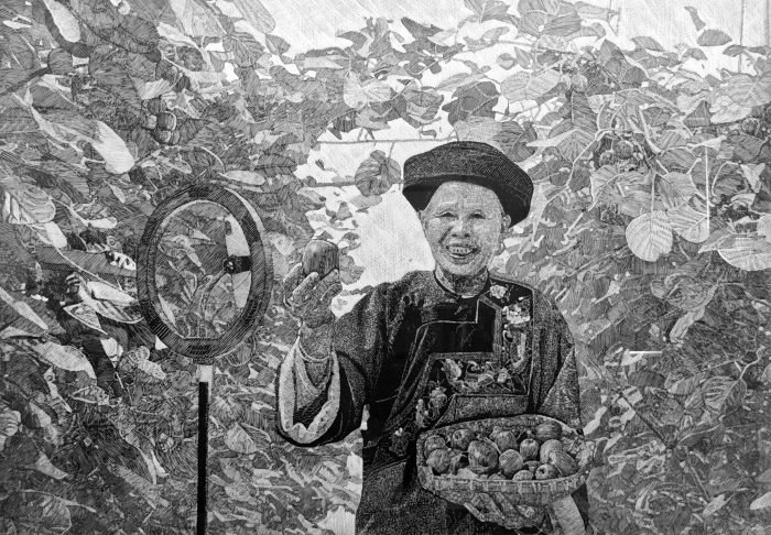 88-趙琳-中國(guó)石油化工集團(tuán)有限公司-版畫-山果熟了-71X100cm-外框尺寸115X86cm