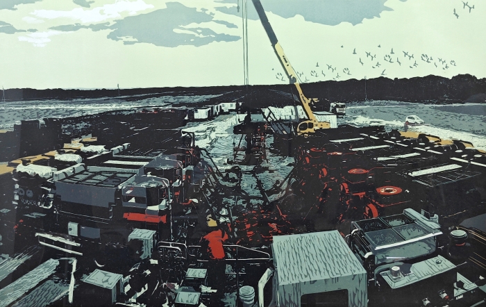 62-王芳-版畫-新春序曲--外框尺寸-86X126CM