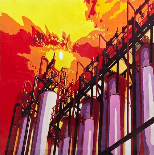 68-鄧冬云-中國(guó)石油化工集團(tuán)有限公司-版畫(huà)-飛虹-外框尺寸87X87cm