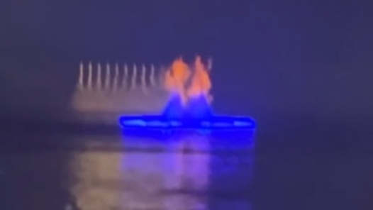 世運(yùn)會(huì)史上第一支主火炬在水中點(diǎn)燃！“生命之樹(shù)”煙花閃耀夜空