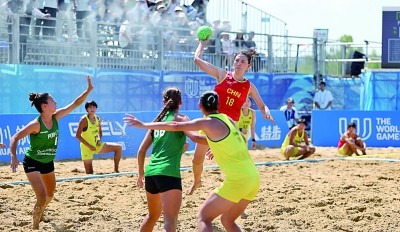 聚焦成都世運(yùn)會(huì)丨沙灘手球：陽(yáng)光下的力與美