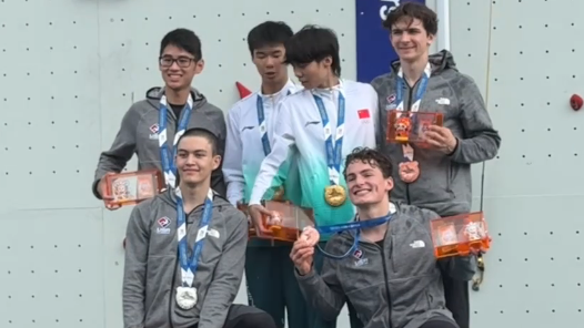 快上加快！攀巖速度接力比賽中國(guó)隊(duì)再添2金1銀