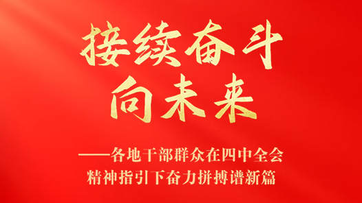 接續(xù)奮斗向未來(lái)——各地干部群眾在四中全會(huì)精神指引下奮力拼搏譜新篇