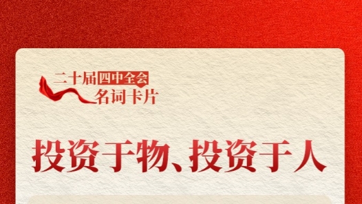 二十屆四中全會(huì)名詞卡片：投資于物、投資于人