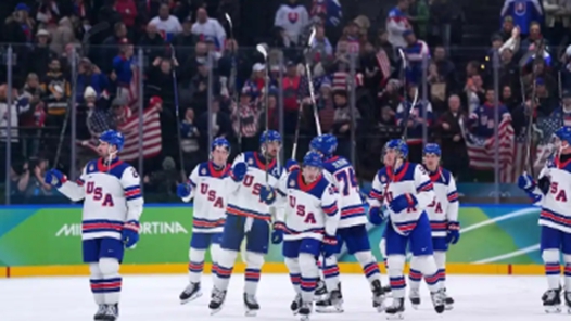 米蘭冬奧會男子冰球美國隊摘金