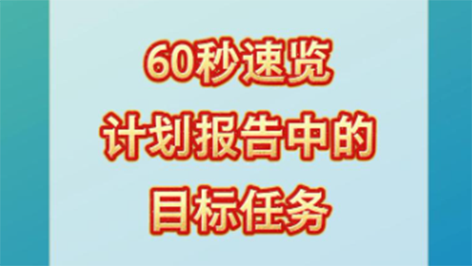 60秒速覽計(jì)劃報告中的目標(biāo)任務(wù)