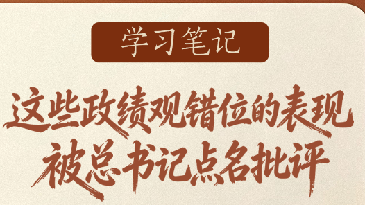 學(xué)習(xí)筆記｜這些政績觀錯位的表現(xiàn)，被總書記點(diǎn)名批評