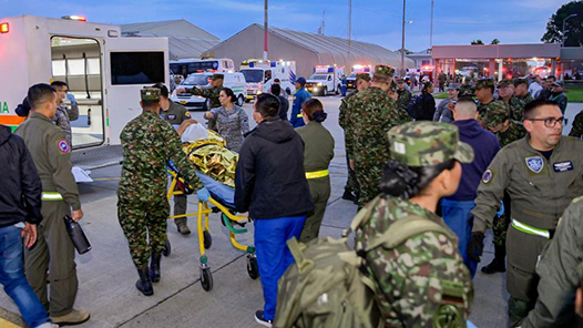 哥倫比亞軍機墜毀已造成66人死亡