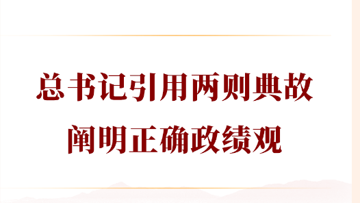 學(xué)習(xí)手記｜總書記引用兩則典故闡明正確政績觀