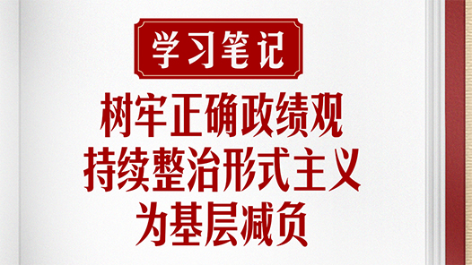 學(xué)習(xí)筆記｜樹牢正確政績觀，持續(xù)整治形式主義為基層減負(fù)
