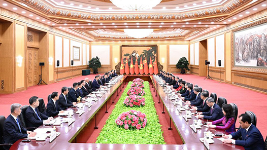 視頻丨習(xí)近平同蘇林會談：愿同越方秉持初心 賡續(xù)友誼 團(tuán)結(jié)協(xié)作 相互支持